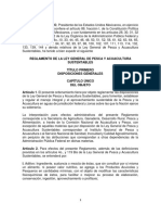 Reglamento Ley de Pesca y Acuacultura cofemer 10 agto 2018