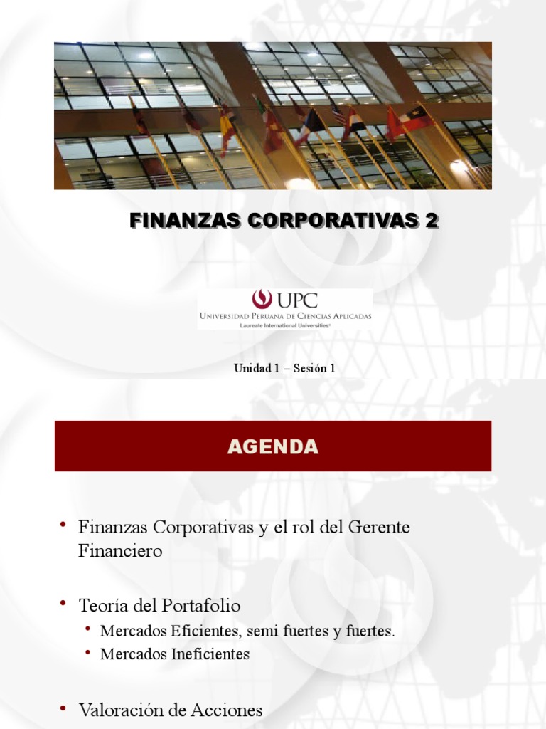 Finanzas Corporativas y Mercados Eficientes | PDF | Mercado (economía ...