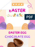 Yellow and Purple Illustrated Happy Easter Day Facebook Post