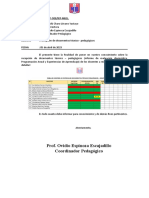 Prof. Ovidio Espinoza Escajadillo Coordinador Pedagógico: INFORME #003-2023/CP-OEE/IEP-MB/L. A DE