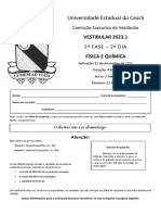 Vestibular UECE 2023.1 prova Física e Química