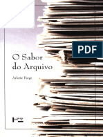 O Sabor Do Arquivo by Arlette Farge 