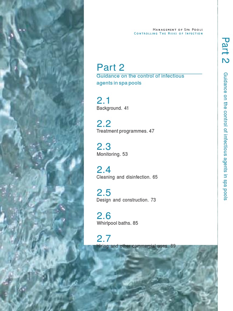 Management of Spa Pools Controlling The Risk Oof Infections Part 2 ...