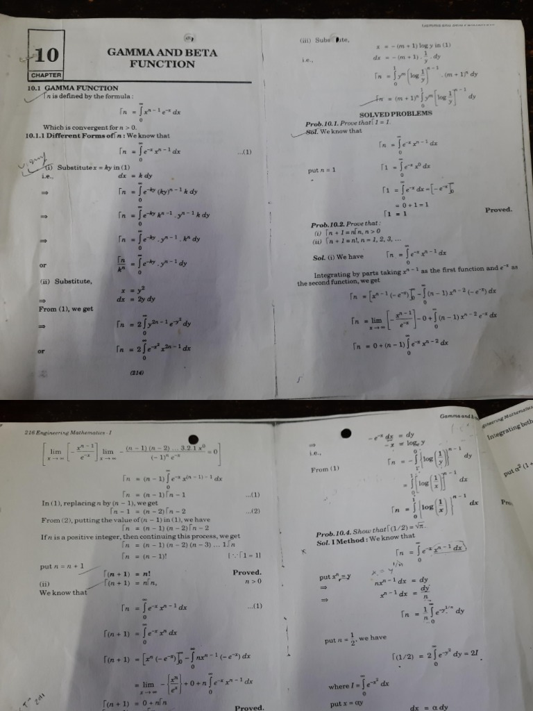 Gamma and beta function pdf