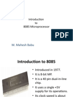 M. Mahesh Babu: To 8085 Microprocessor