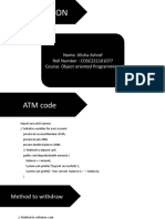 Presentation: Name: Alisha Ashraf Roll Number: COSC221101077 Course: Object Oriented Programming