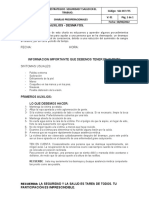 Tema: Primeros Auxilios - Desmayos. Objetivo:: Fecha: Hora