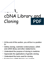 cDNA, cDNA Library and Cloning