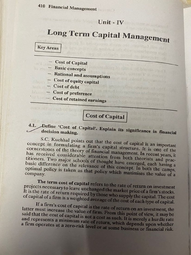 Unit 3 Cost of Capital | PDF