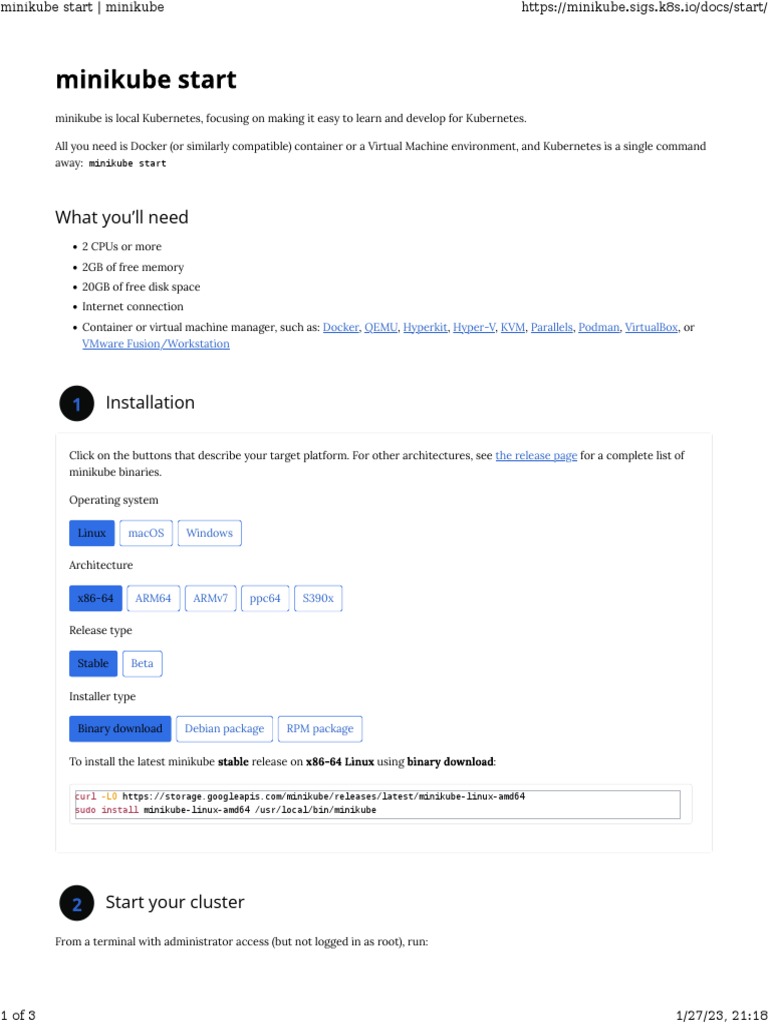 Getting Started with Minikube | PDF | Virtual Machine | Utility Software