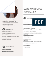 Daisi Carolina Gonzalez: Experiencia Laboral