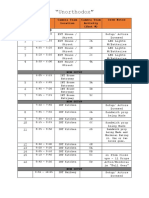 Shoot Schedule