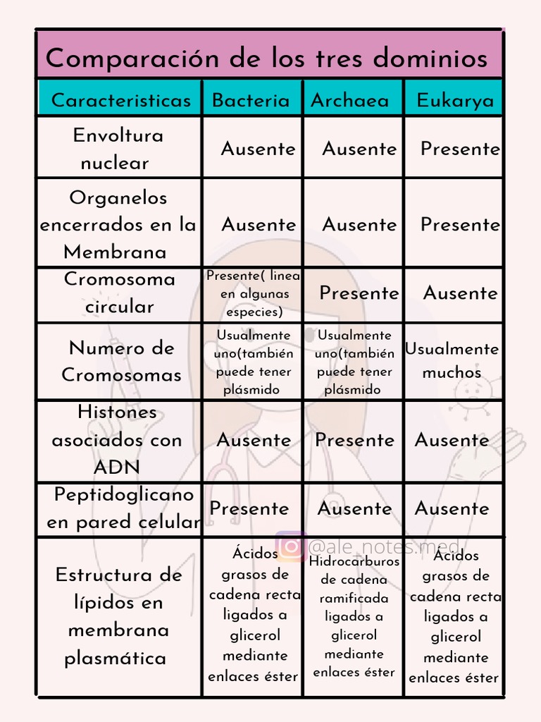 Comparativa de los Tres Dominios Biológicos | PDF