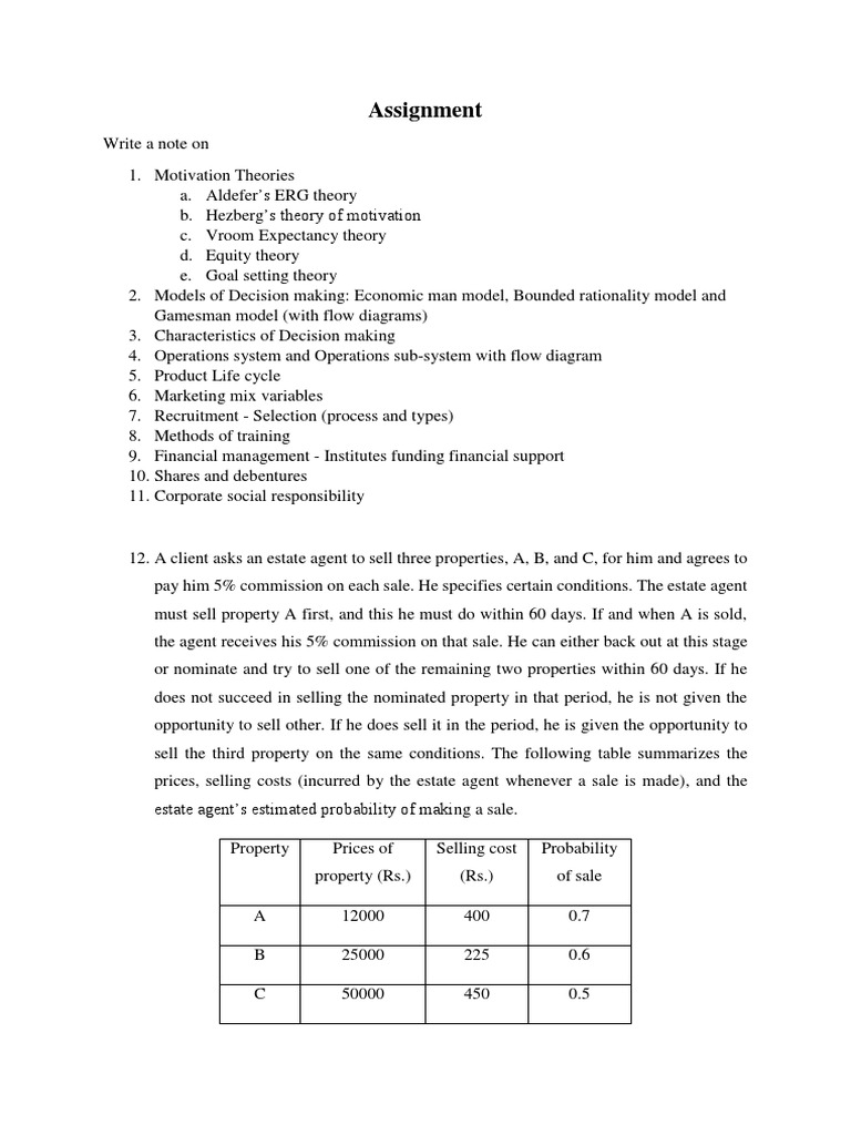 Assignment | PDF | Estate Agent | Stocks