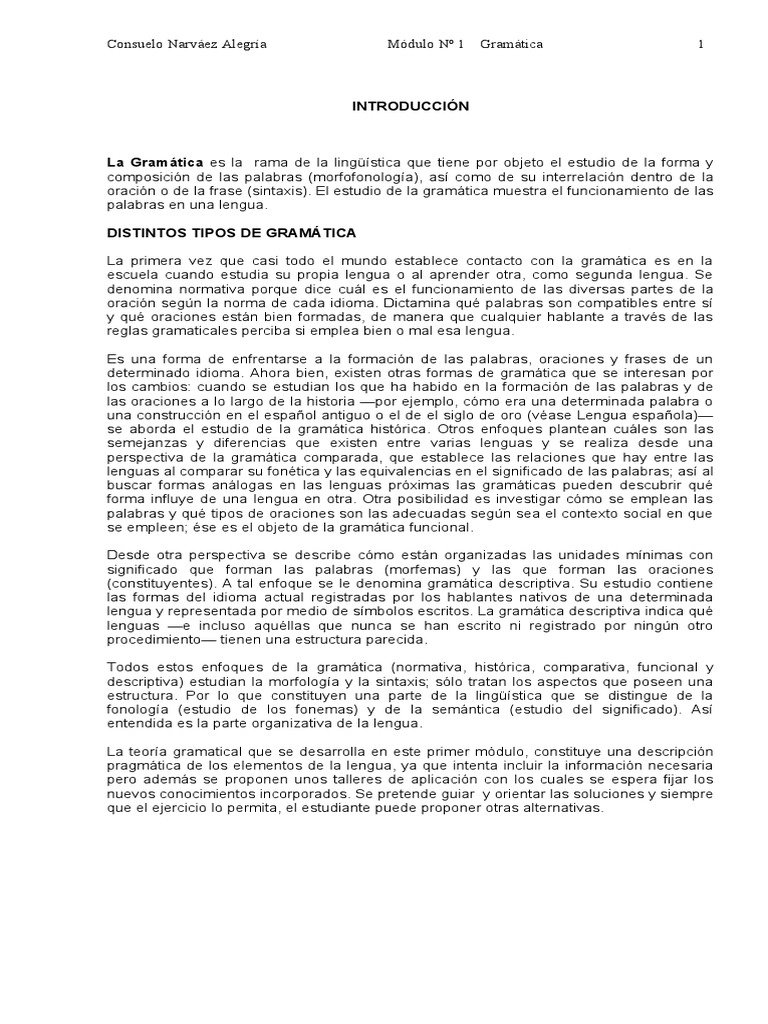 Modulo 1 Gramatica Pdf