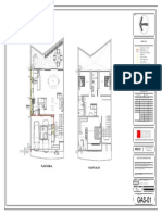 Simbología y diagrama de tuberías de gas LP en casa residencial