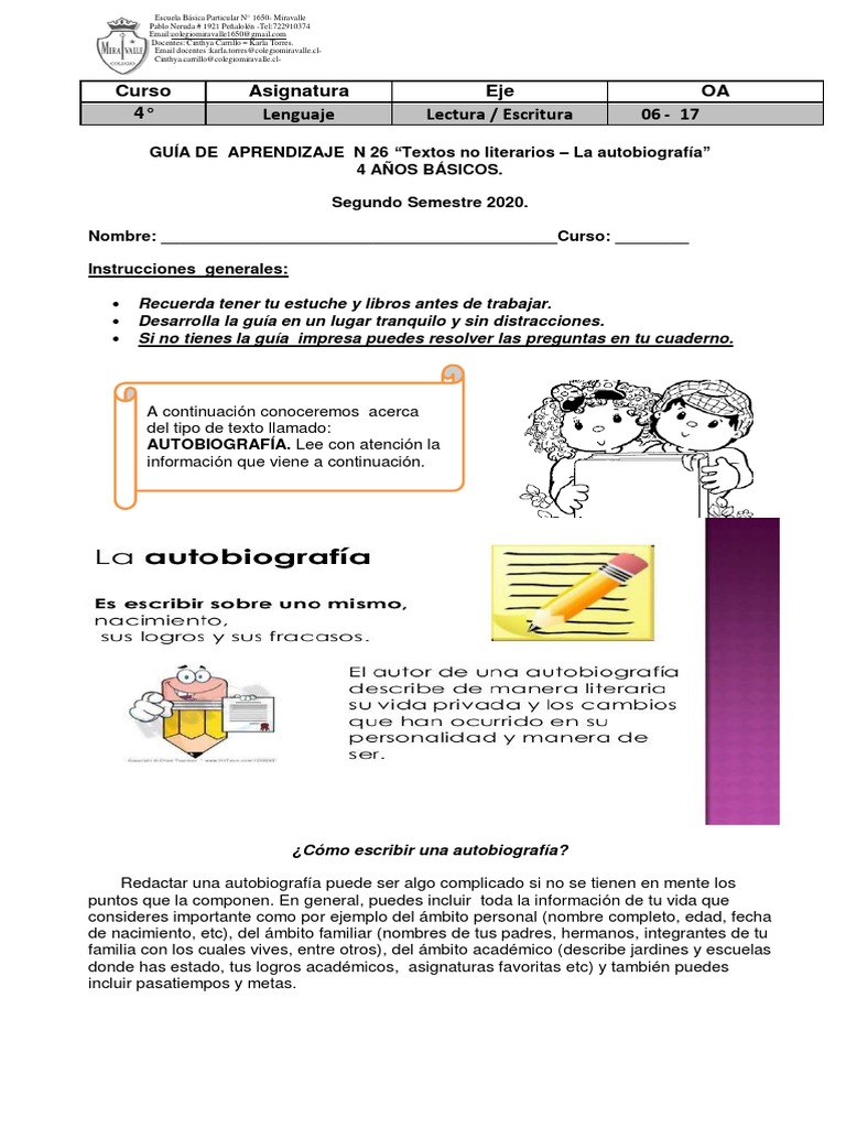AUTOBIOGRAFIA | PDF | Artes del lenguaje y disciplina