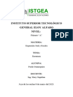 Instituto Superior Tecnológico General Eloy Alfaro Nivel:: Primero "A"
