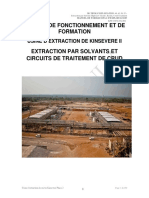Manuel de Fonctionnement Et de Formation: Usine D 'Extraction de Kinsevere Ii