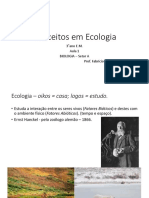 Conceitos em Ecologia: 3 Ano E.M. Aula 1 Biologia - Setor A Prof. Fabrício Moreira Ferreira