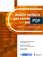 Boletin Tarifario Gas Combustible Por Redes 2021 IV Trimestre