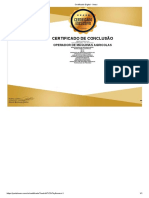 Certificado de conclusão de curso de operador de máquinas agrícolas