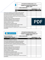 Formato de Inspeccion Orden y Aseo