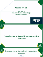 Unidad #III: Folio Nro. 23 Tema: Introducción Al Aprendizaje: Automático, Inductivo