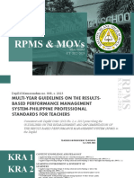 Rpms & Movs: Teacher I-Iii Proficient Teachers S.Y. 2022-2023