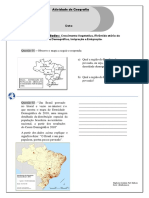 Atividade de geografia sobre crescimento populacional e pirâmides etárias no Brasil