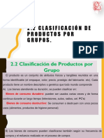 2.2 Clasificaciónde Productospor Grupos