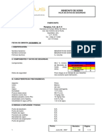 CoAs, TDS, SDS, Muestras, Monografías, Etc., de XRM, MP, PP y PT. Benzoato de Sodio. SDS (Paniplus)