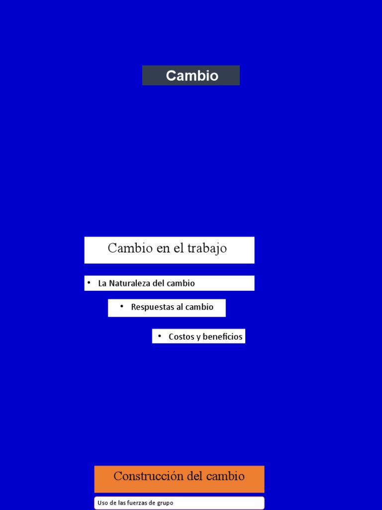 Capacitación para El Cambio | PDF | Aprendizaje | Pensamiento