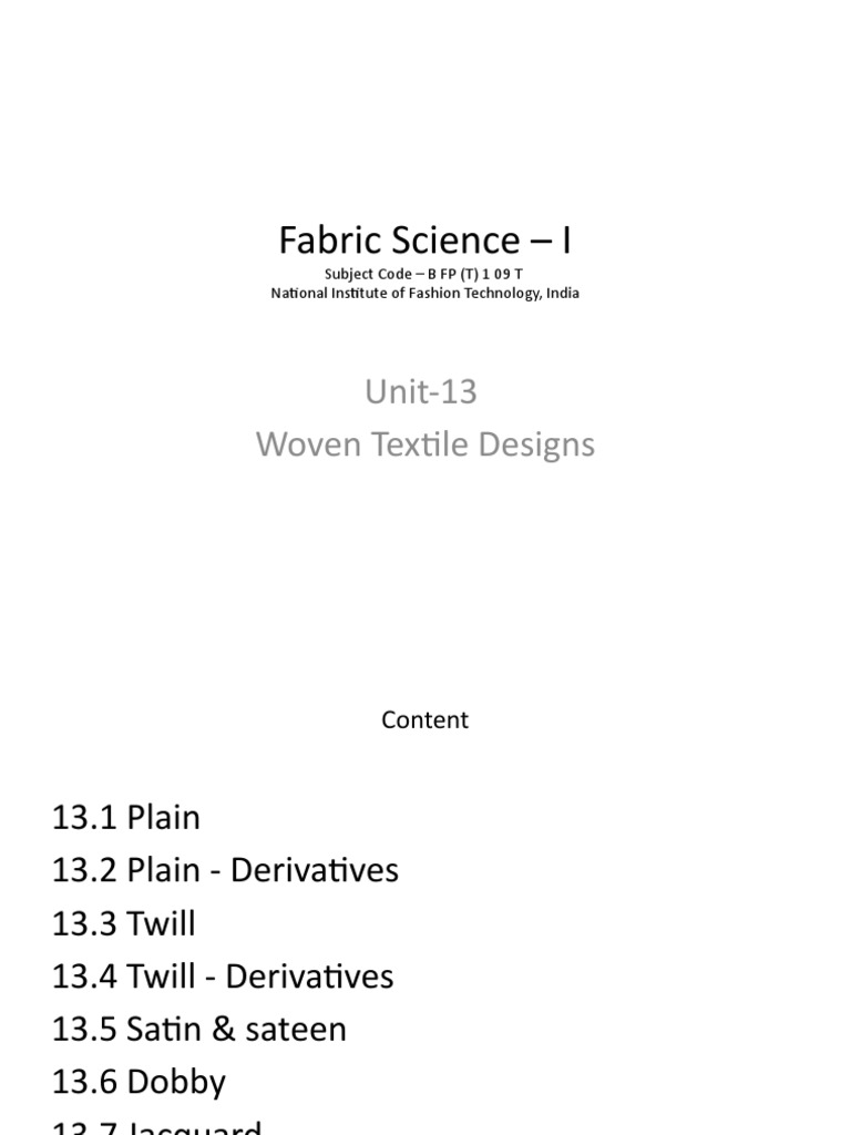 Woven Textile Designs Overview | PDF | Weaving | Textiles