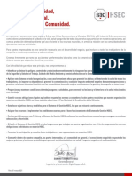 Política de Seguridad, Salud Ocupacional, Medioambiente y Comunidad