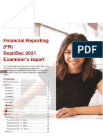 Financial Reporting (FR) Sept/Dec 2021 Examiner's Report