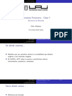 Econom Ia Financiera - Clase 7: Eficiencia de Mercado