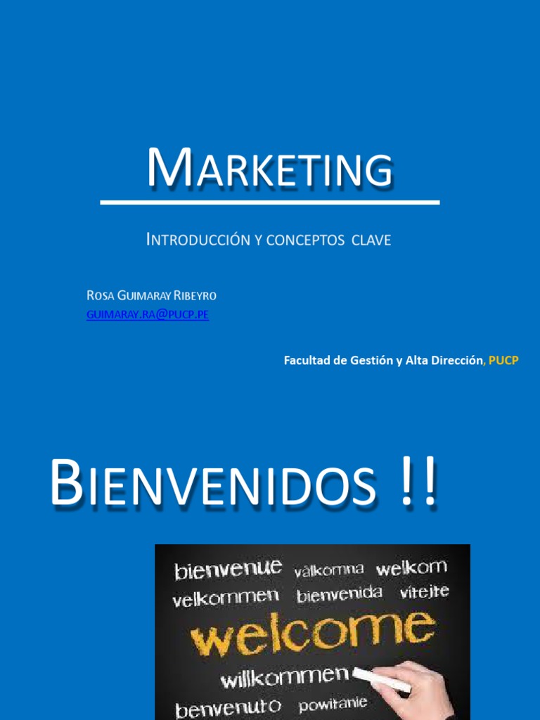 Introducción al Marketing y Conceptos Clave | PDF | Marketing | Economias