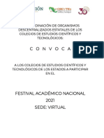 Convocatoria Festival Academico 2021