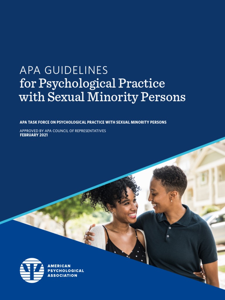 For Psychological Practice With Sexual Minority Persons: Apa Guidelines ...