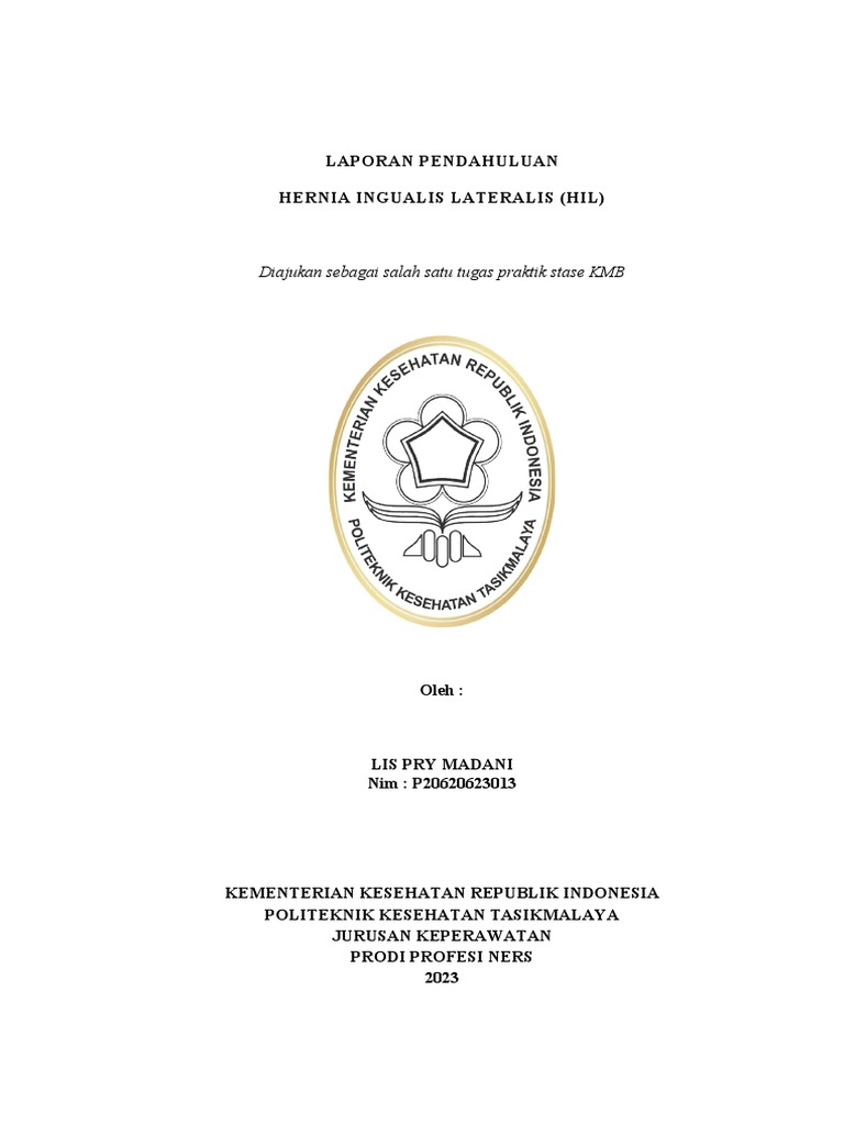 Laporan pendahuluan hernia inguinalis lateralis pdf