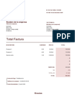 Total Factura 387.20 : Nombre de La Empresa