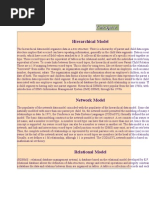Database Models: Hierarchical Model