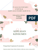 Kepuasan Konsumen (UMUM) & Kepuasan Pasien (Khusus) : Nur Aenul Dwidia Puspita (14.19.009)