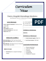 Curriculum Vitae: Danny Magdiel Maradiaga Medrano