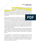 Crítica a la despolitización de los intelectuales e influencia de los medios masivos