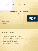 M I S Internet of Things (Iot) : Mark George 158064