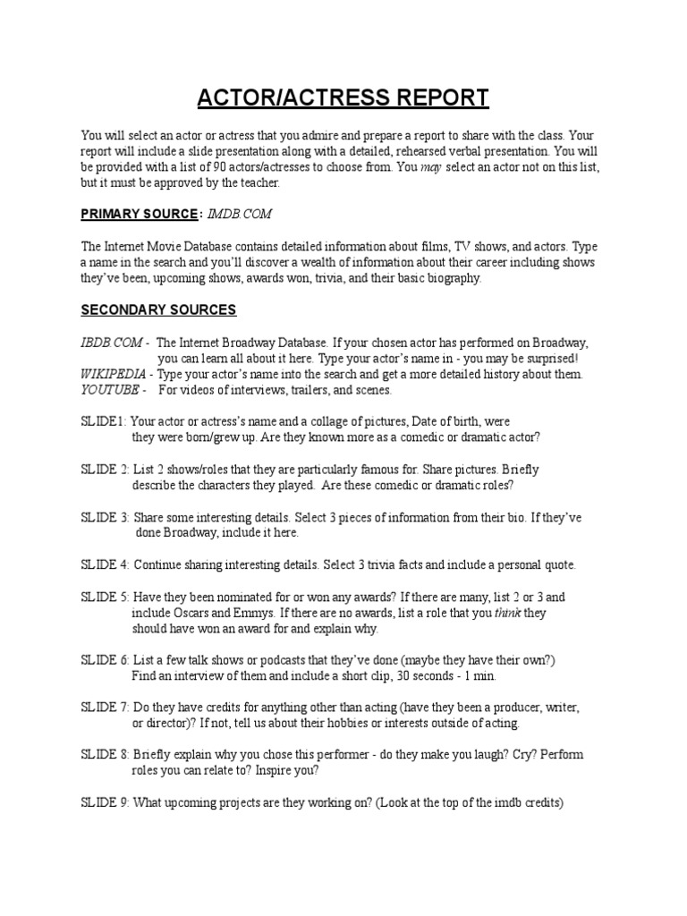Kelsey Scofield - ACTORREPORTStudentResearchTheatreDrama-1 | PDF ...