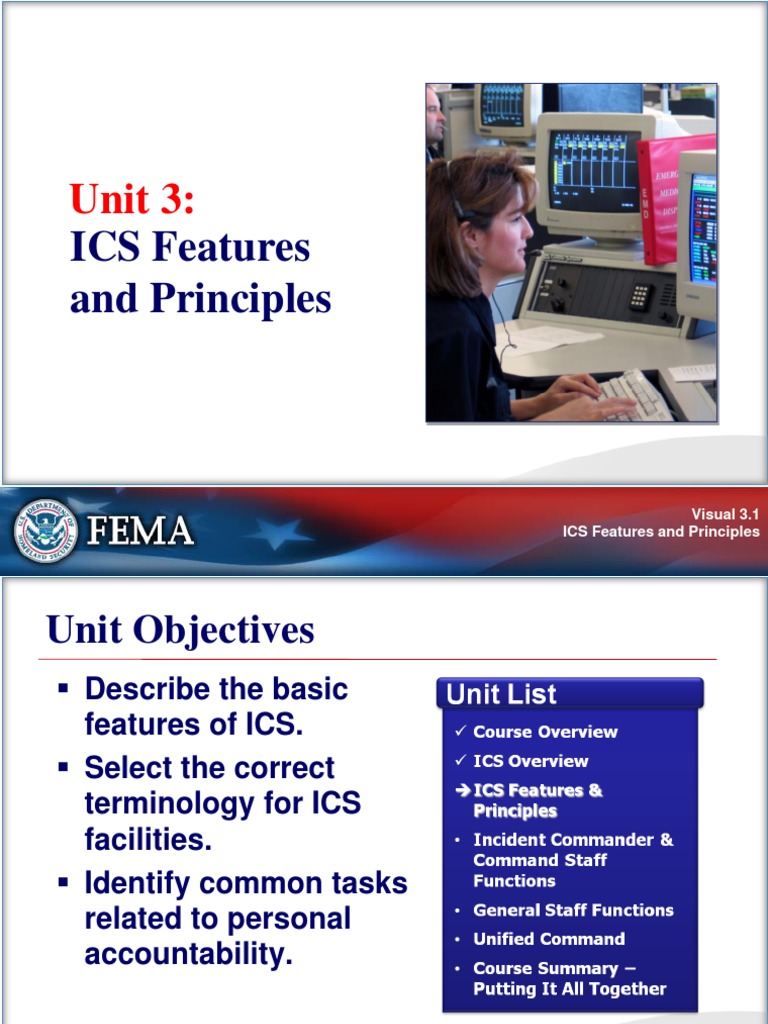 Unit 3:: ICS Features and Principles | PDF | Incident Command System ...