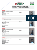 2016 Cedula de Inscripcion Futbol Soccer Femenil: Encuentro Deportivo Intercecytec - Emsad